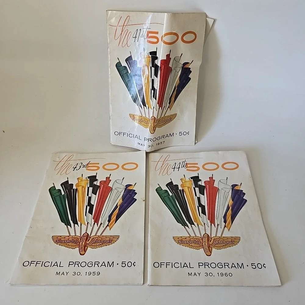 Indianapolis‎ 500 Official Program Lot Original 1957, 1959, And 1960